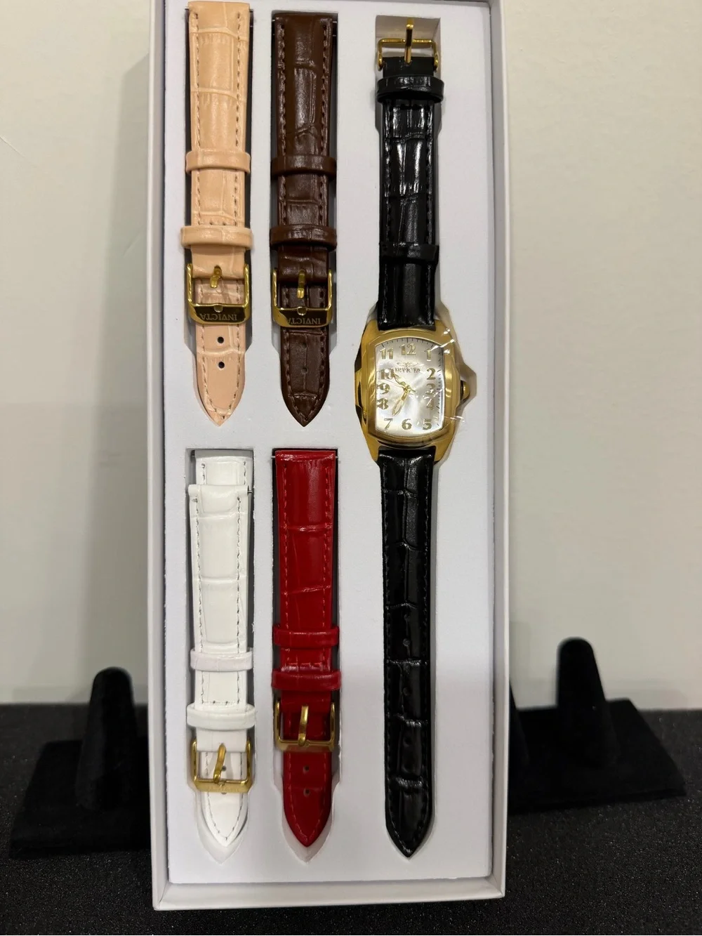 Invicta Lupah Special Edition Gold Watch with Silver Dial Interchangeable Strap